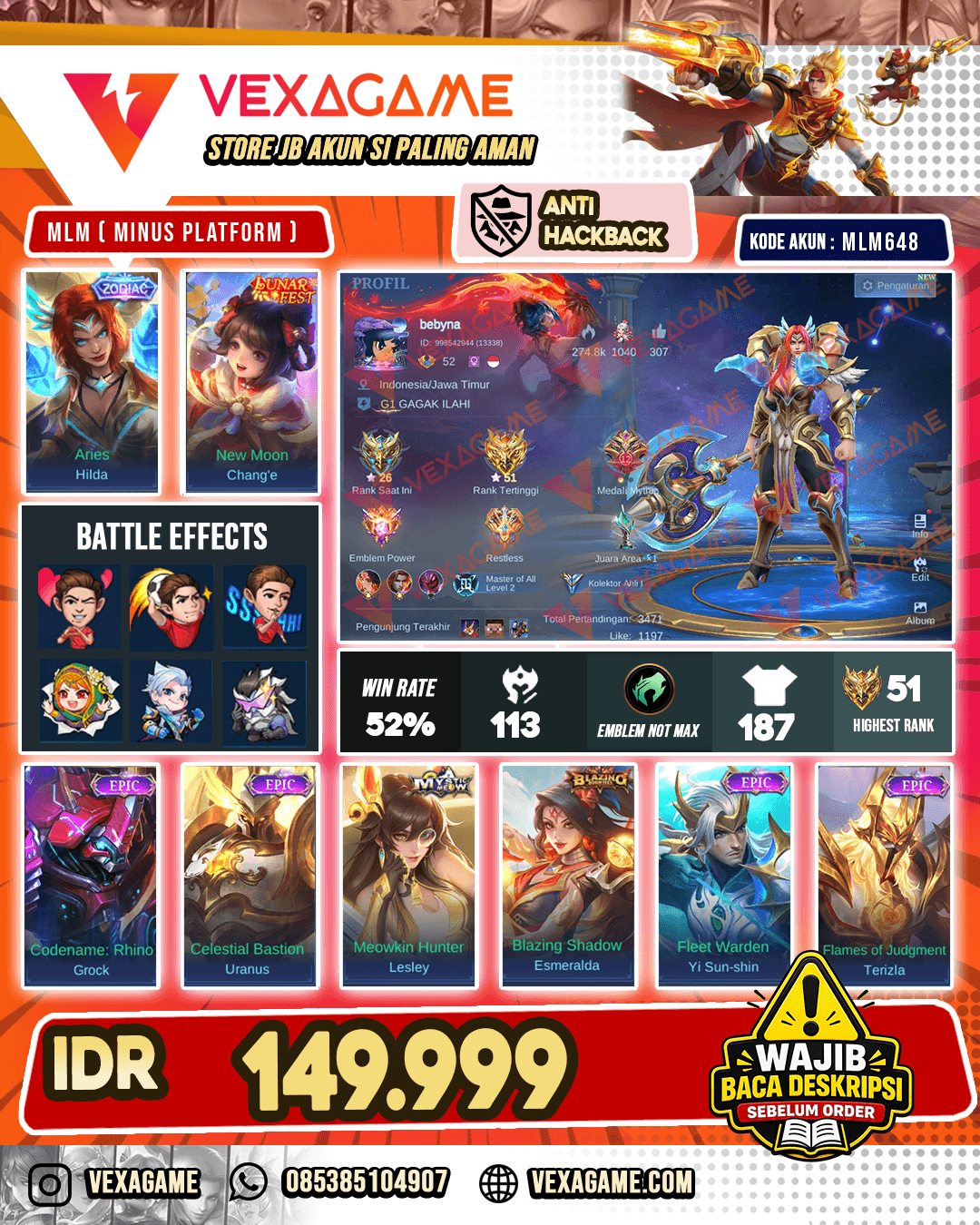 Hilda Zodiac | Change Lunar Fest | Recal Zeus