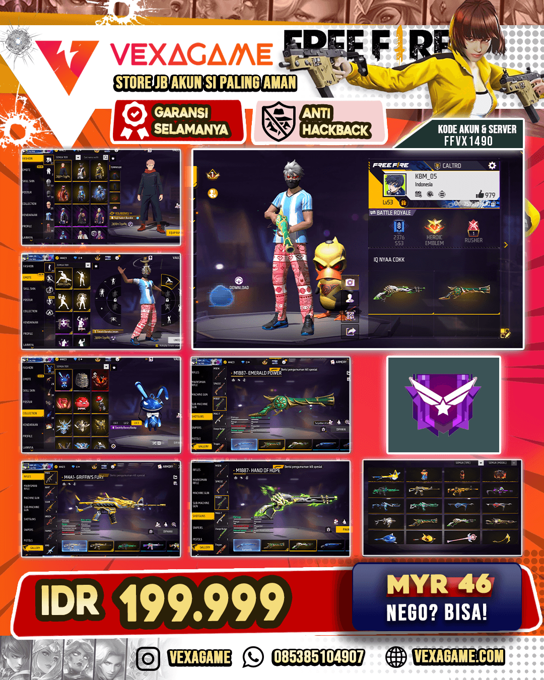 Bundle Yuji | Pink Dream Celana | M4A1 2 Rasa | SG Terompet X SG Lumut