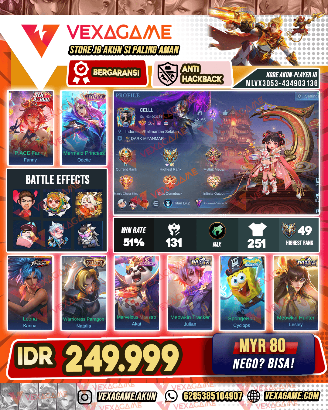 Change Lunar Fest X Odette Luckybox | Emblem MAX & Hero MAX