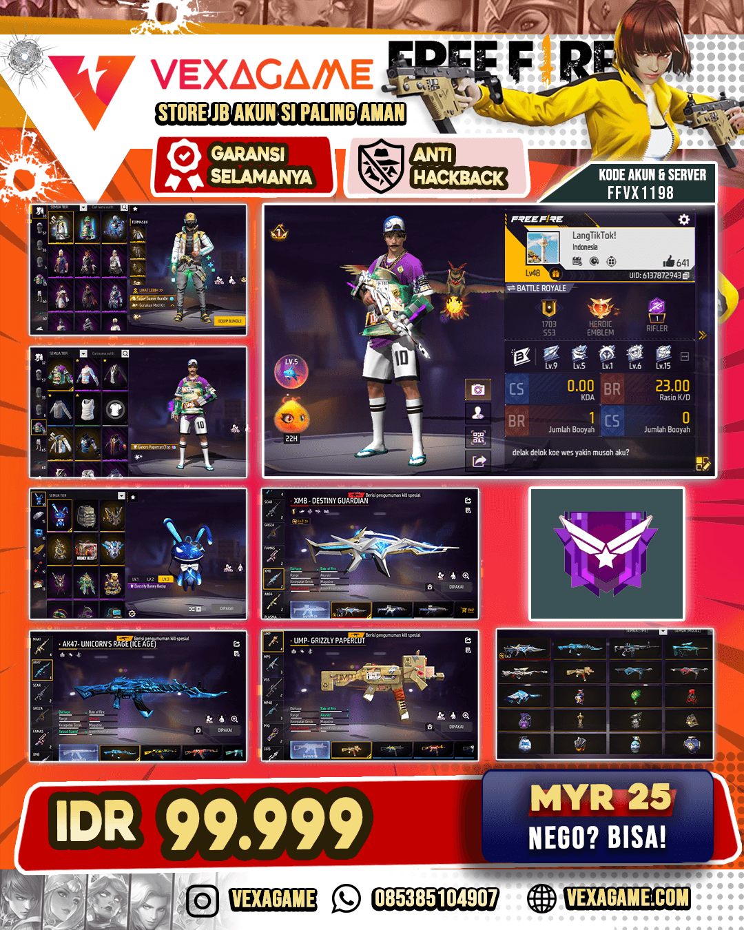 XM8 - DESTINY GUARDIAN LV 3 | BUNDLE SUPER GAMER | VAULT OTW 100++