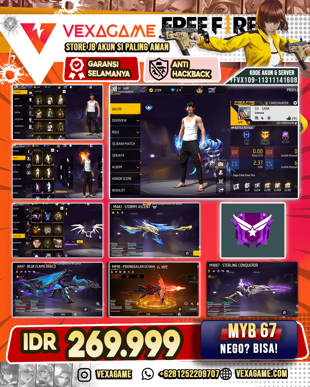 Blue Flame Draco Lv 6 | SG Sterling Conqueror Lv 5 | SG Gurun | MP40 Uchiha