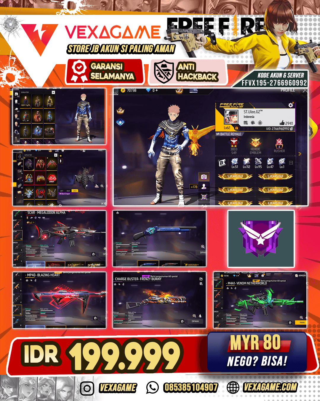 Bundle Yujji Itadori | Wing Backpack | McLaren | SCAR Megalodon Alpha Lv 4