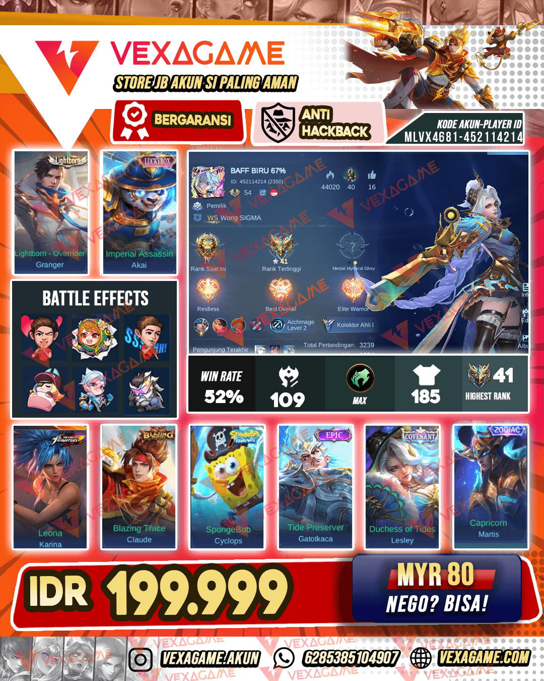 Lesley Convenant | Martis Zodiac | Akai Luckybox | Emblem MAX