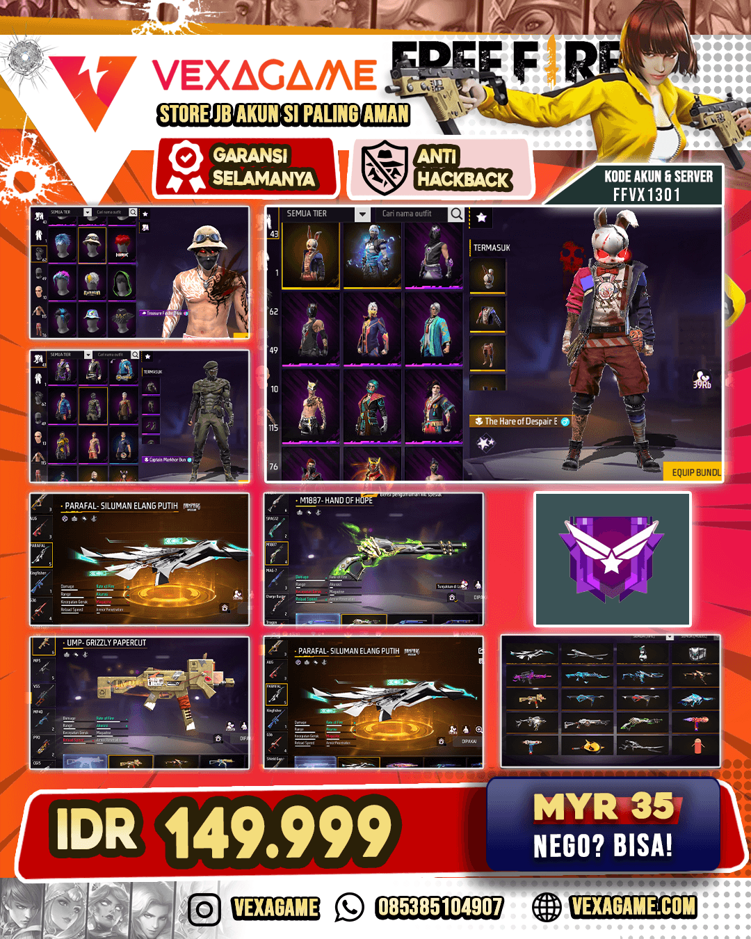 SG LUMUT | UMP INCUBATOR | PARAFAL SILUMAN ELANG | VAULT 100++