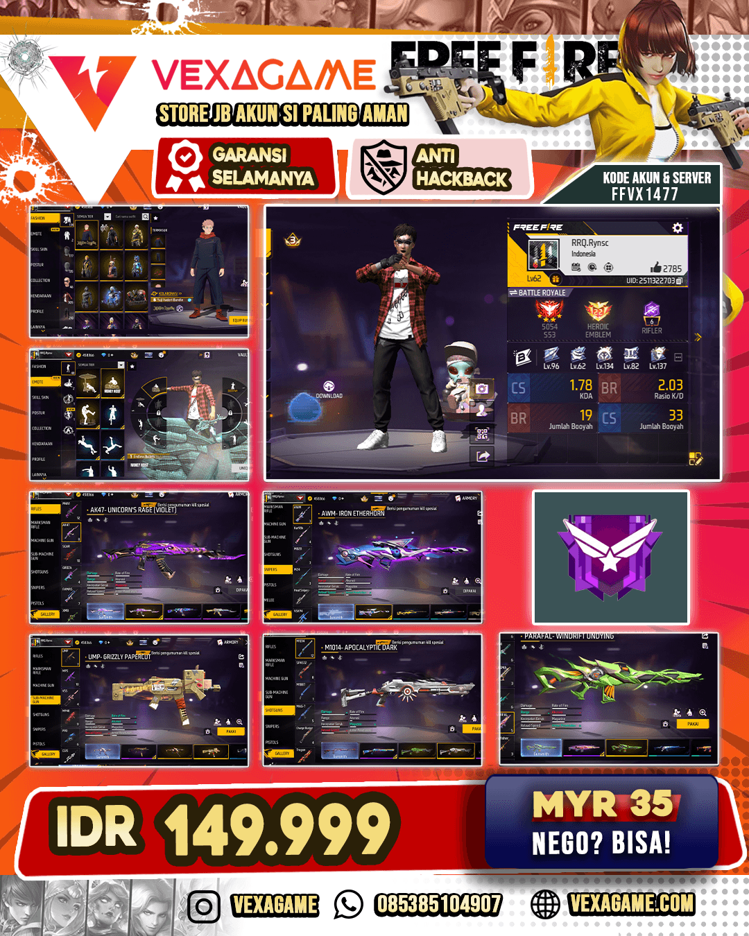 2 Evo | SG Mamba | Bundle Yuji Itadori | Scar Paradise | Scar Inferno |  Fist Claws Of Fury |