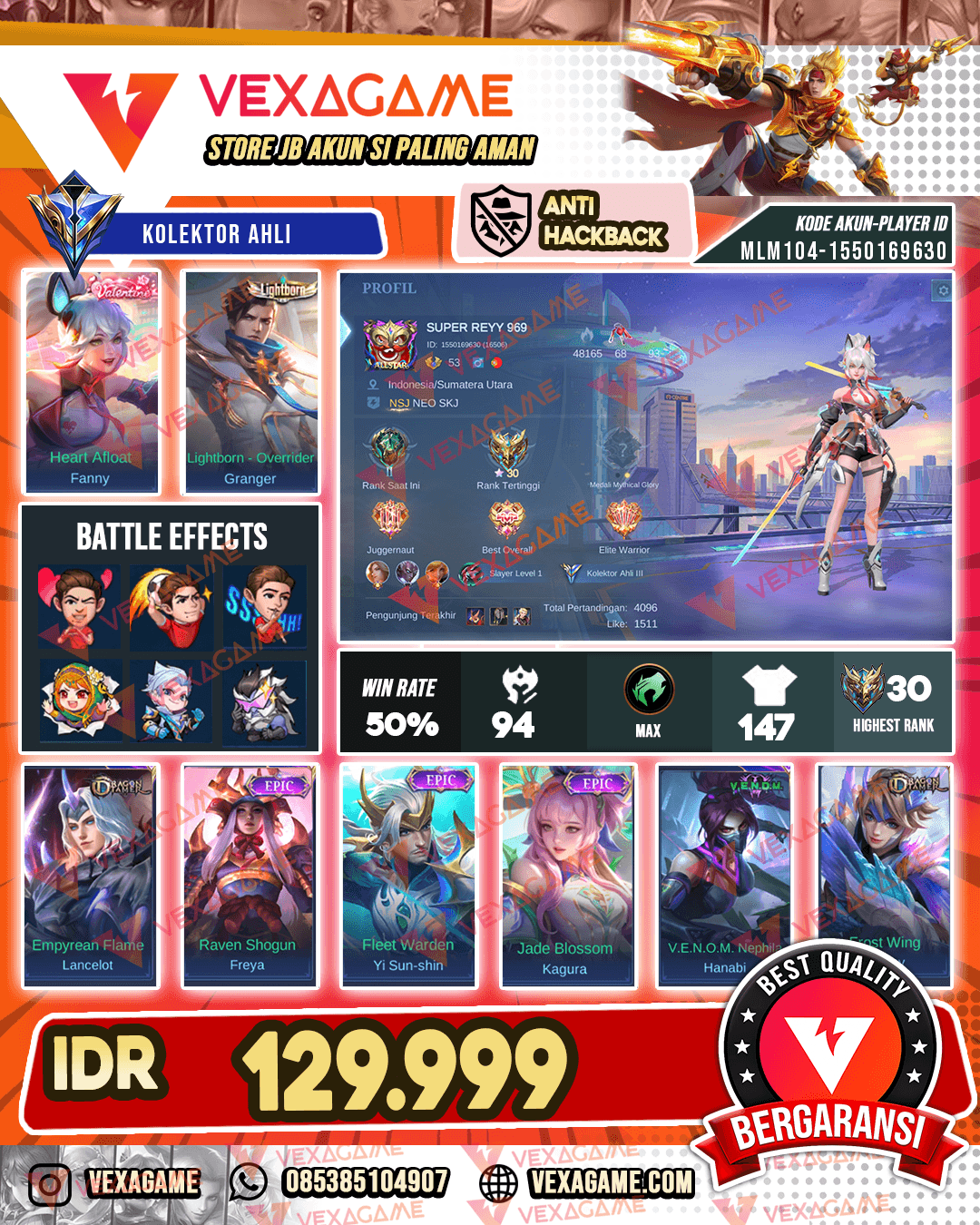 Fanny Valentine | Granger Lightborn | Lancelot Dragon Tamer | Emblem & Hero MAX