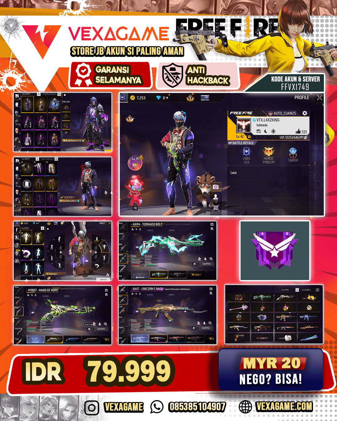 Celana Angel 2 Rasa | SG Lumut | AN94 Tornado Bolt | Vault OTW 50