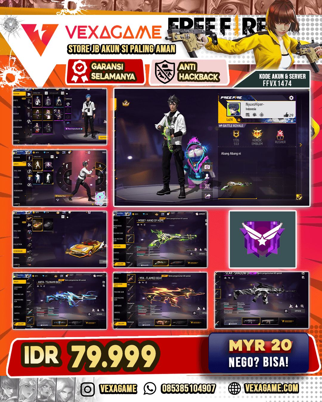 SG Lumut | AN94 Tornado Bolt | M14 Flamed Beat | SCAR Shadow of Scars