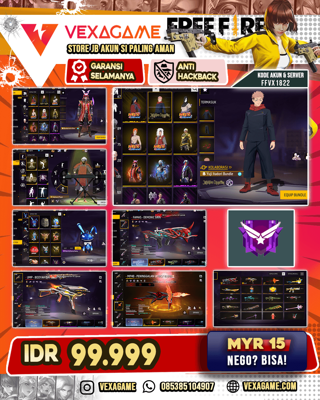 EVO UMP LV 5 | EVO FAMAS LV 3 | SG 3 RASA | VAULT TW 140