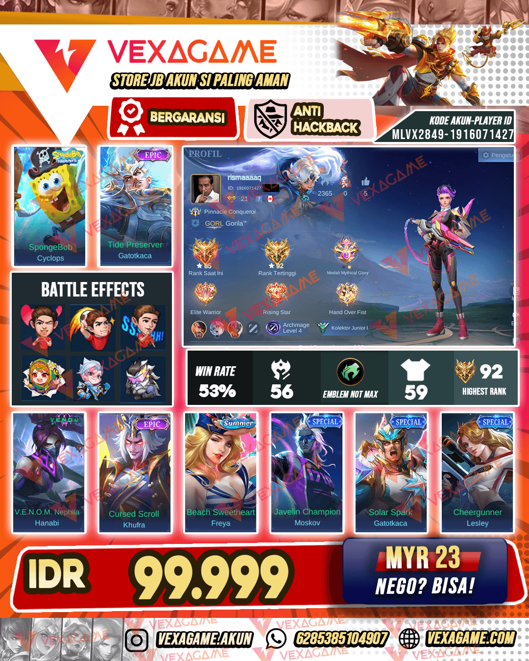 Akun Murah | Ex Glory
