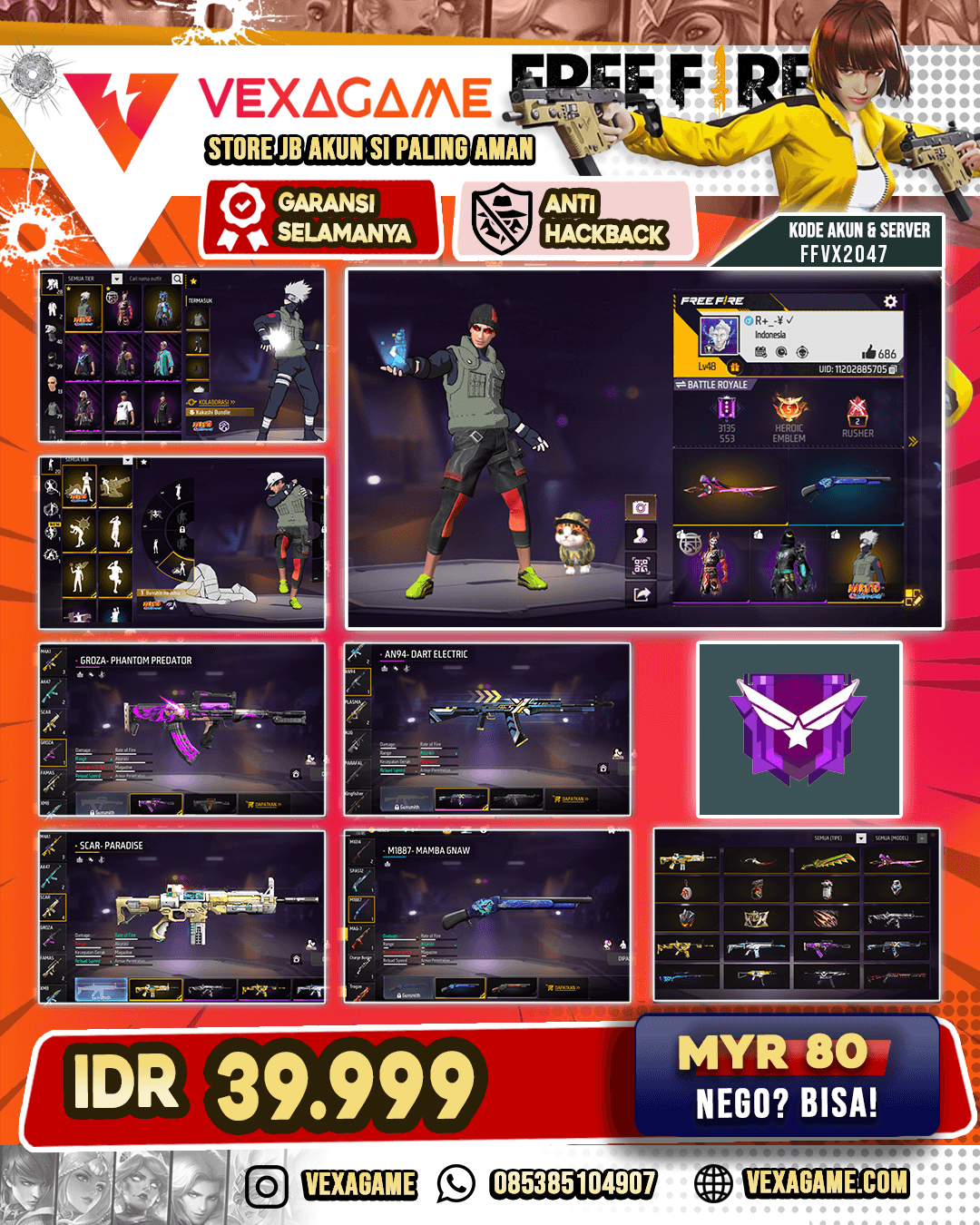 Kakashi Bundle ON | Celana Angel | SCAR Paradise | SG Mamba