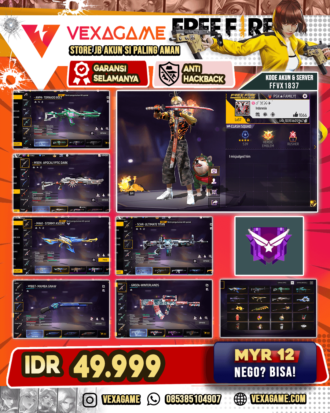 AKUN DANA PELAJAR | SG MAMBA | KATANA ON | VAULT TW 100