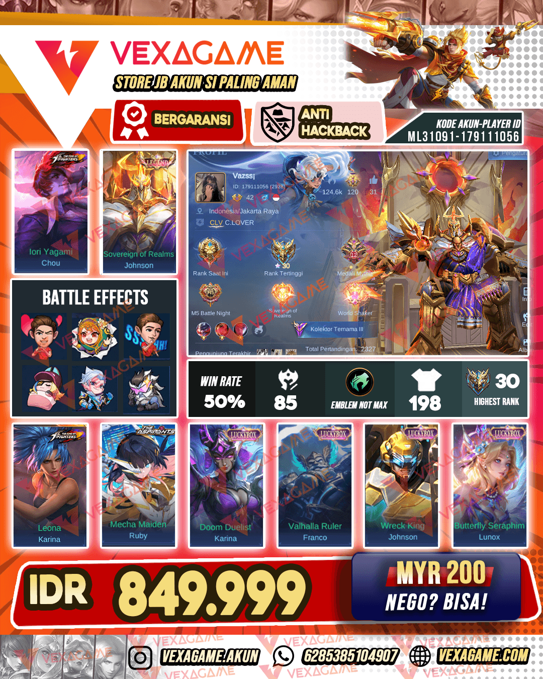 Jhonson Legend | Chou KOF | Ruby Asphirant