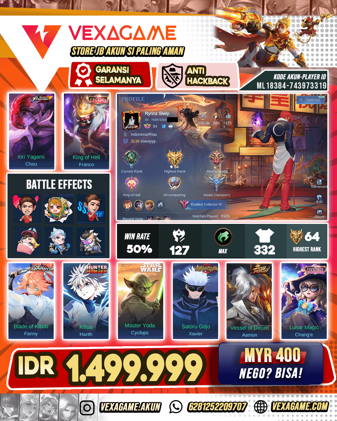 Aamon Soul Vessel | Fanny Asphirant | Xavier JJK | Haarrith HxH