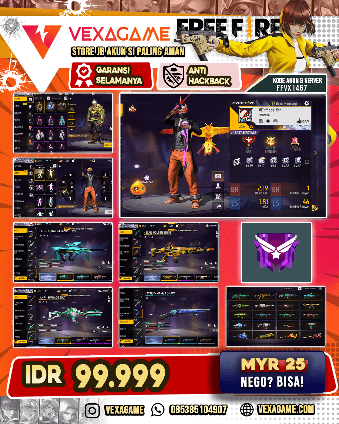 Sandwich Backpack | M4A1 Venom Netherworld | SCAR Golden Strike | SG Mamba | AN94 Tornado Bolt