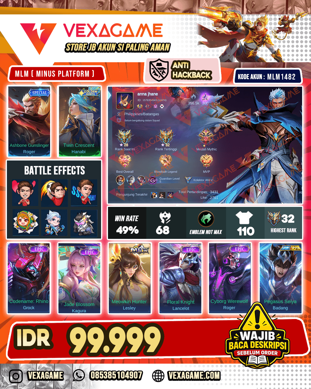 Roger Spesial | Batu Ijo + Biru ON