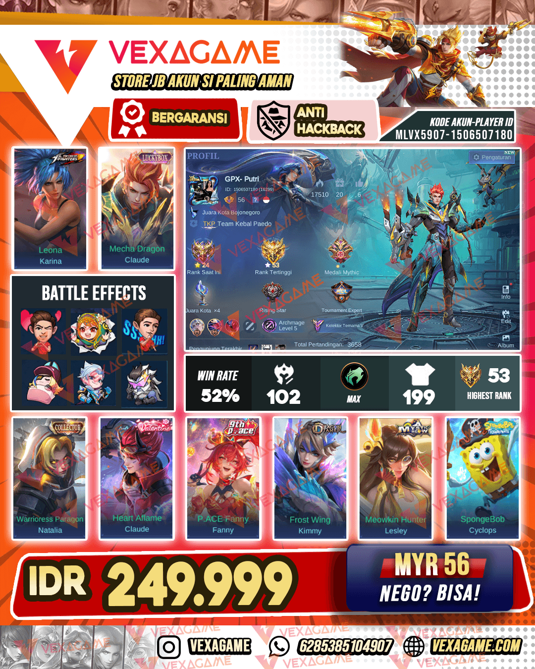 Claude Luckybox X Fanny P ACE | Emblem MAX