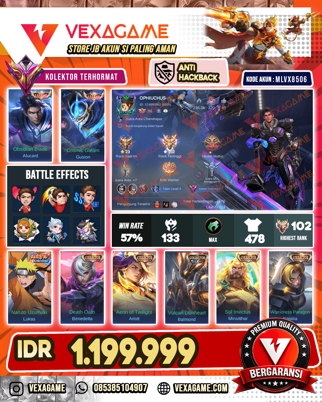 2 Legend | Prime 3 | Lukas Naruto | Collector 5 | 6 Annualstar | 2 Luckybox