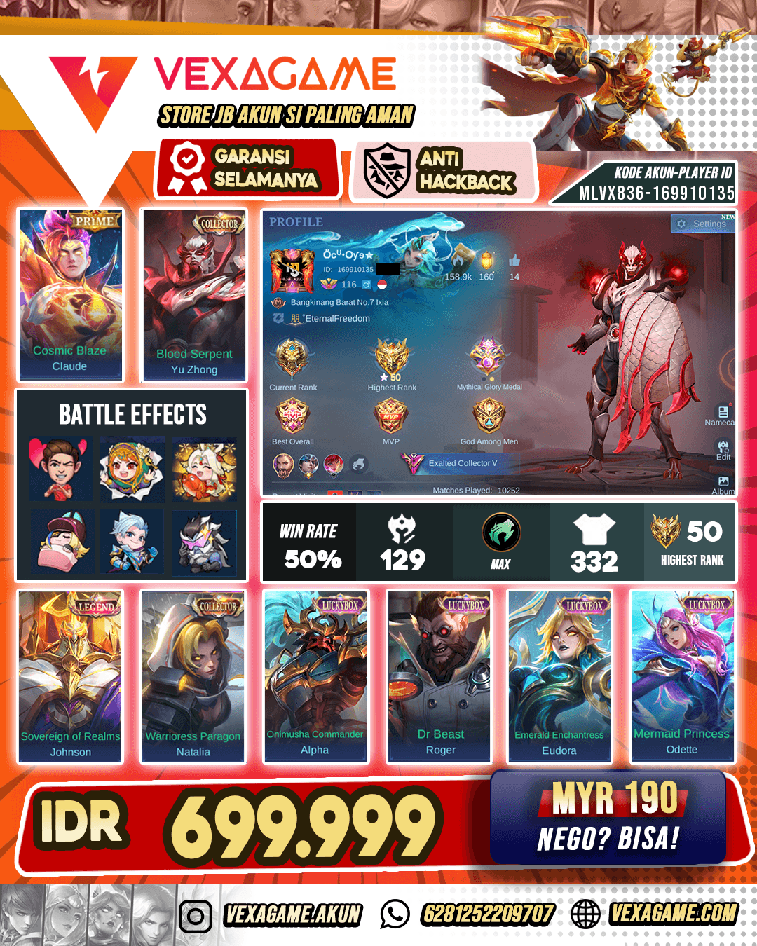 Yu Zhon CC | Jonshon Legend | Kolektor Terhormat Murah