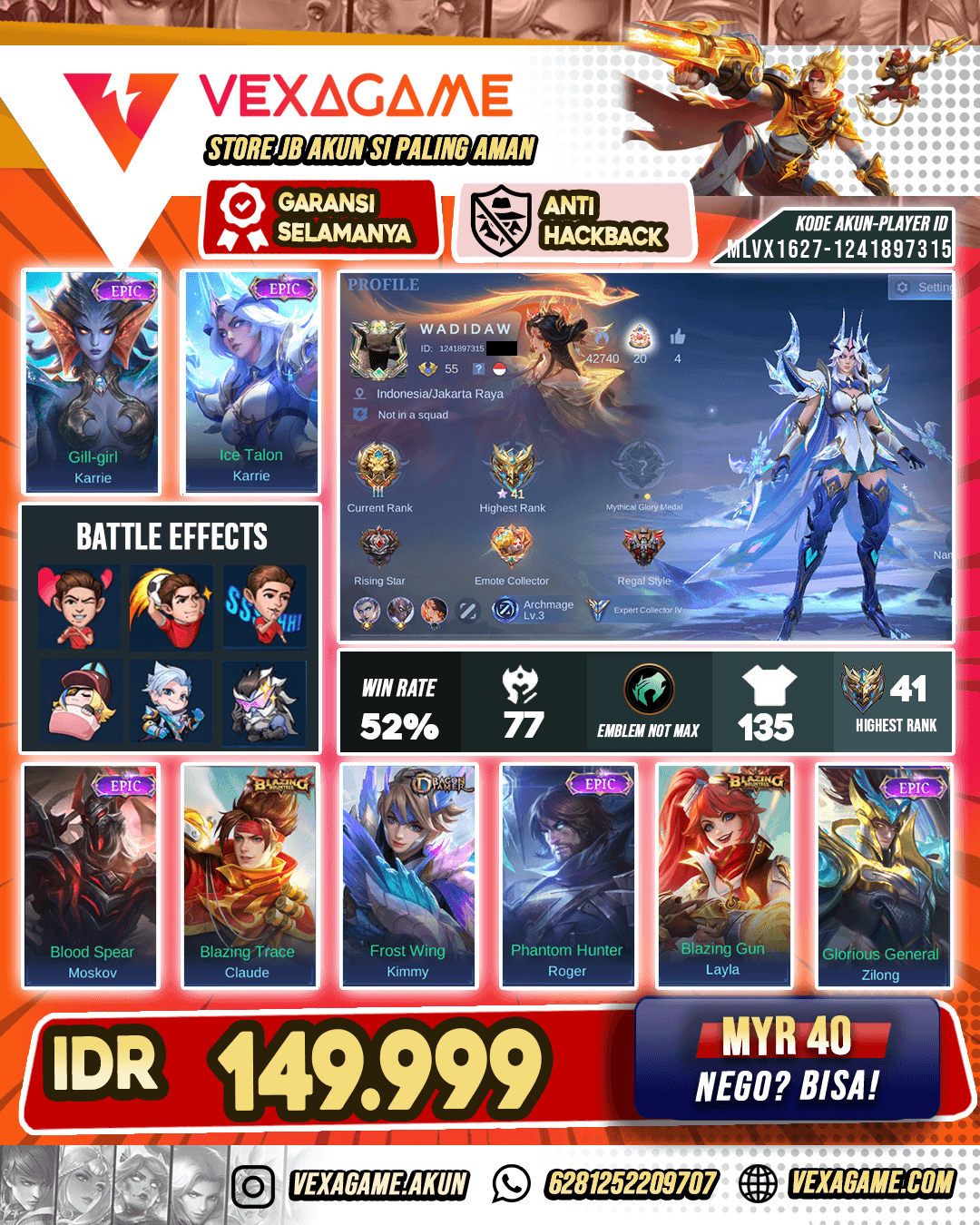 Karrie Epic Murah