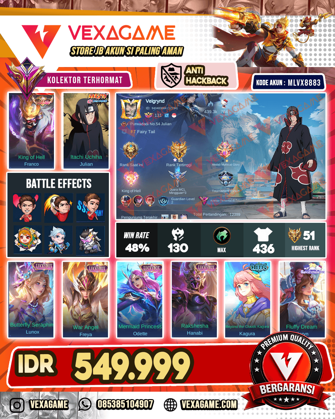 Julian Itachi X Franco Legend | 4 Luckybox | Kagura Clouds