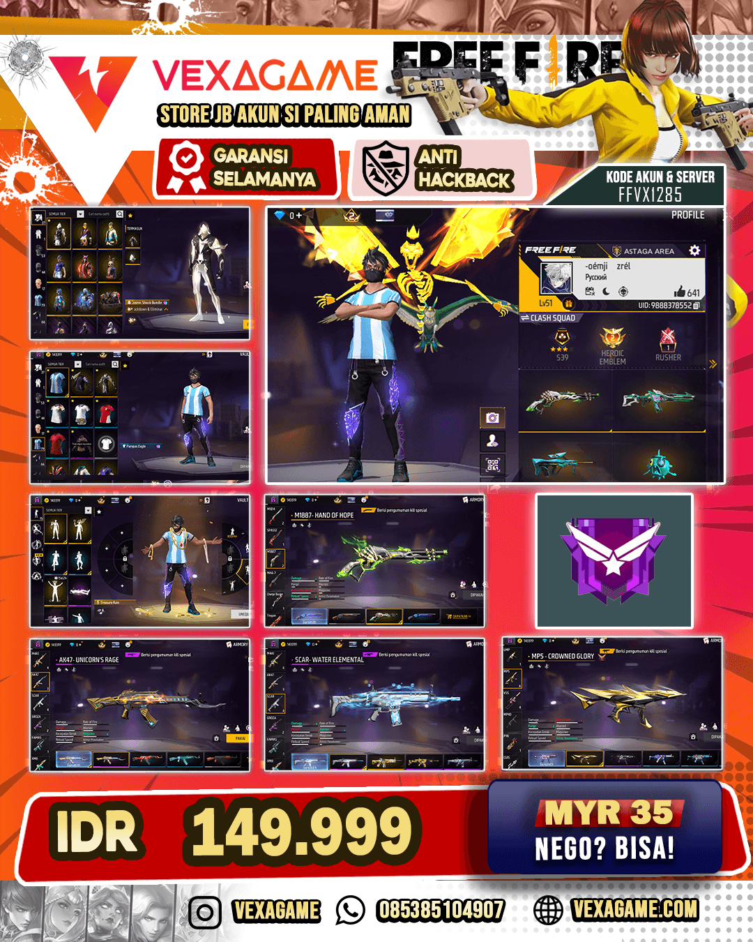SG LUMUT | AK47 Unicorn's Rage | Scar Paradise | MP5 Crowned Glory | vault 60+