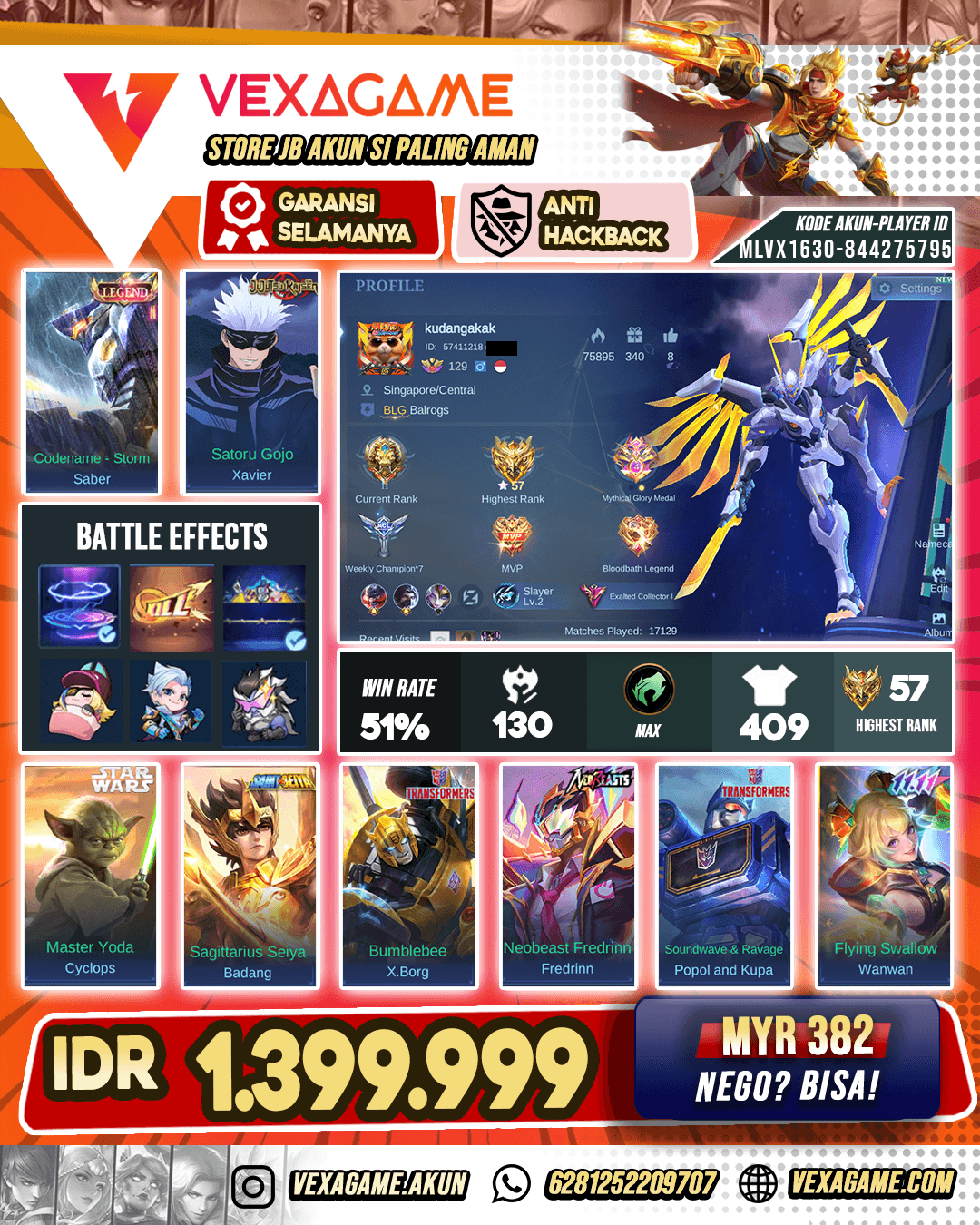 Saber Legend | Xavier JJK | Fredrin Neo Beast | X Borg Transformers | Recall Tas Tas On
