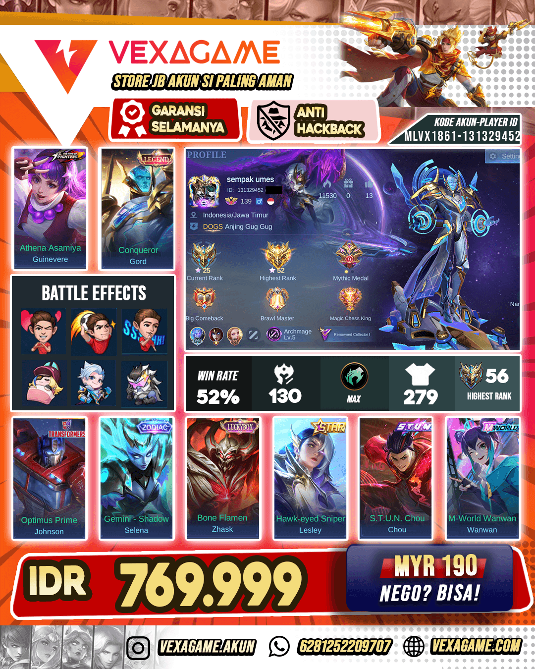 TURUN HARGA !!! Gord Legend | Guinever KoF | Jhonson Transformers