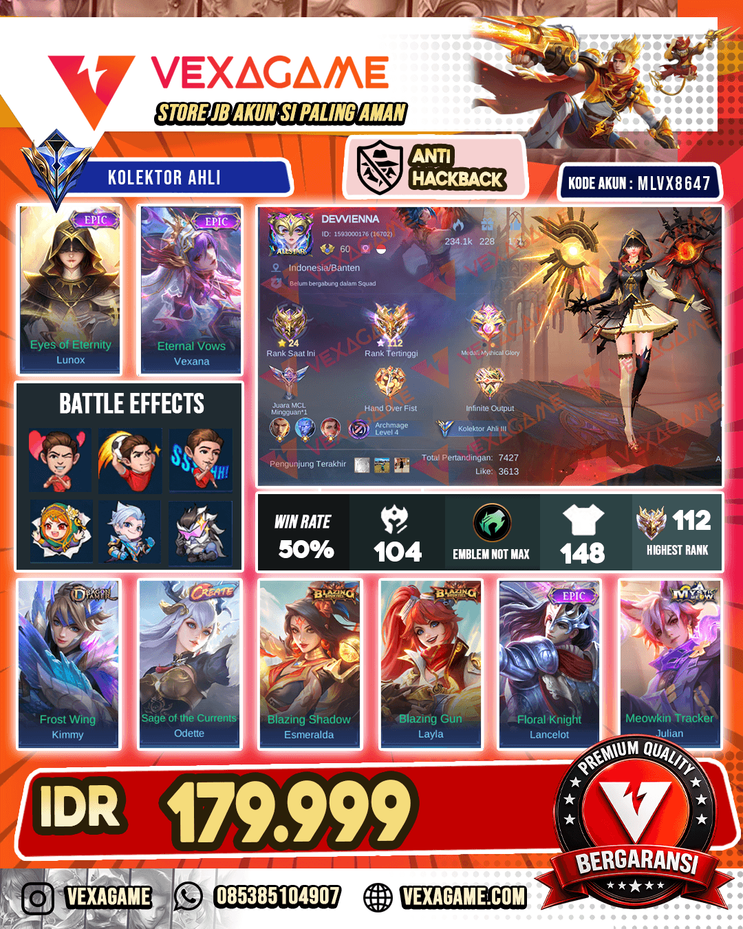 Lunox Epic | Vexana Epic Ex Immo