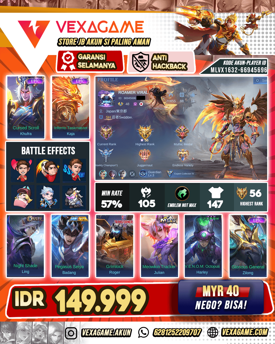 Kaja Epic X Ling Dragon Tamer