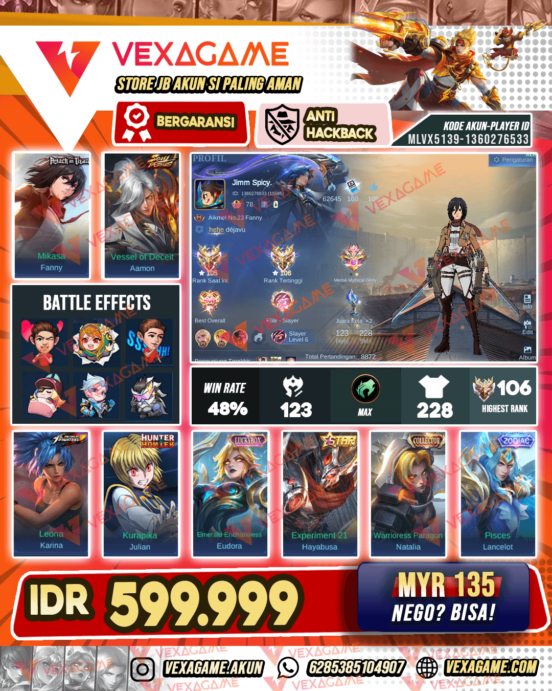 Fanny Mikasa | Julian HxH | Aamon Soul Vessel