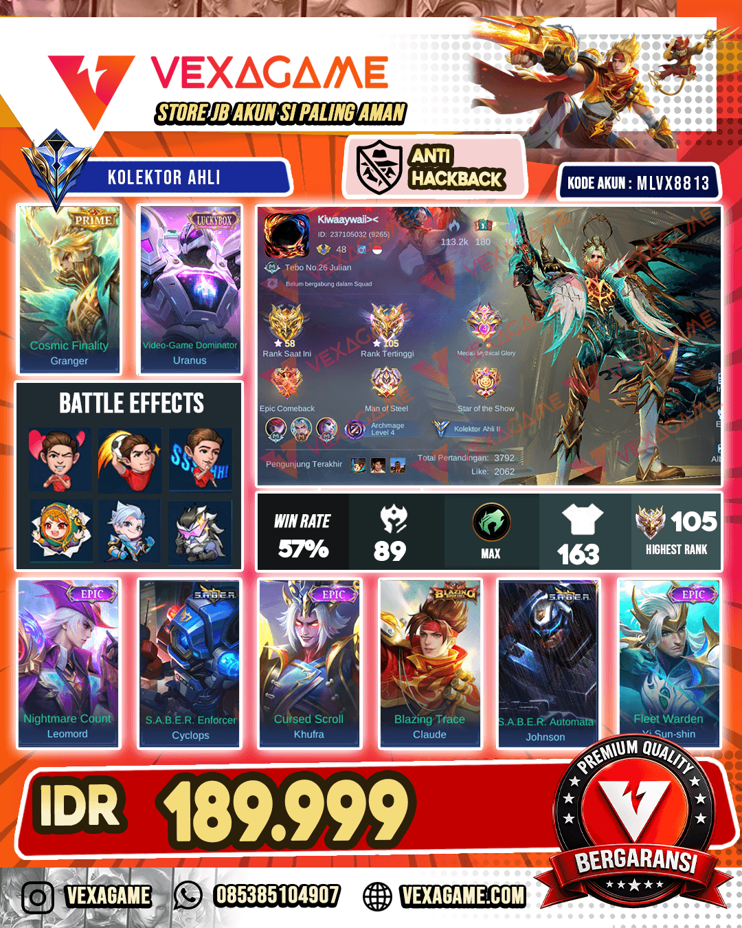 Granger PRIME X Uranus Luckybox | EX IMMORTAL