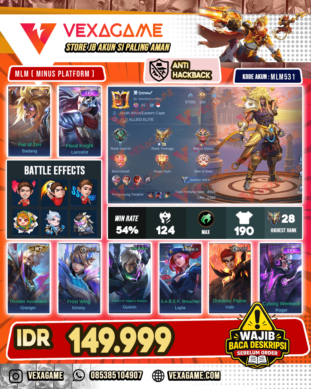 Badang Collector | Lancelot Epic | Granger M7