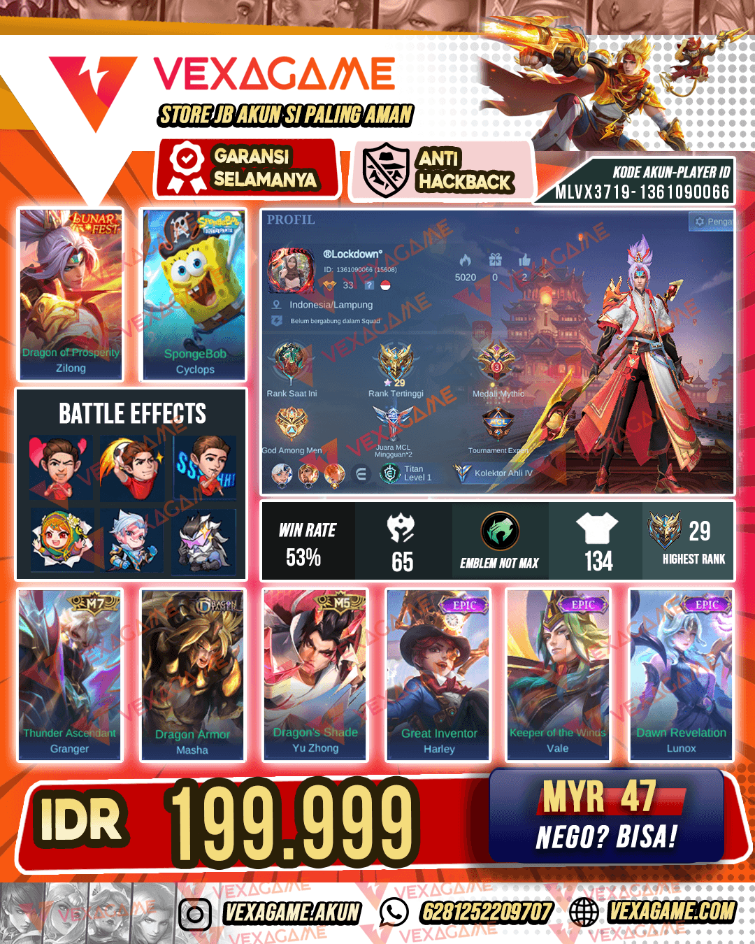 Zilong Lunar Fest X Cyclops Spongebob