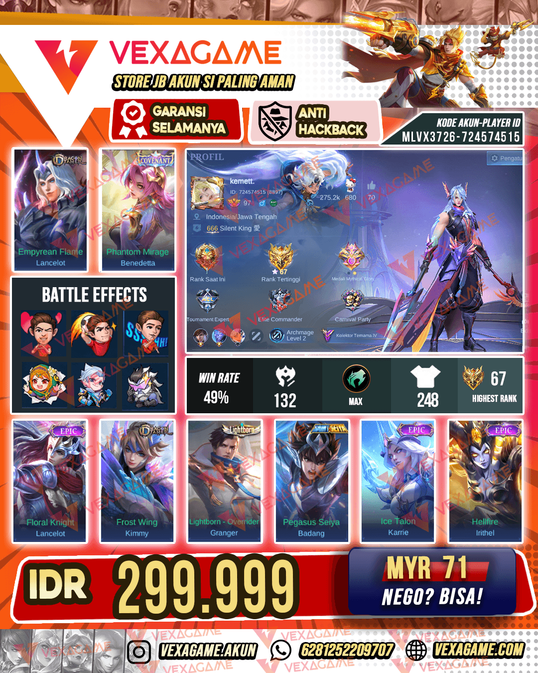 Benedetta Covenant X Lancelot Dragon Tamer | Emblem MAX & Hero MAX