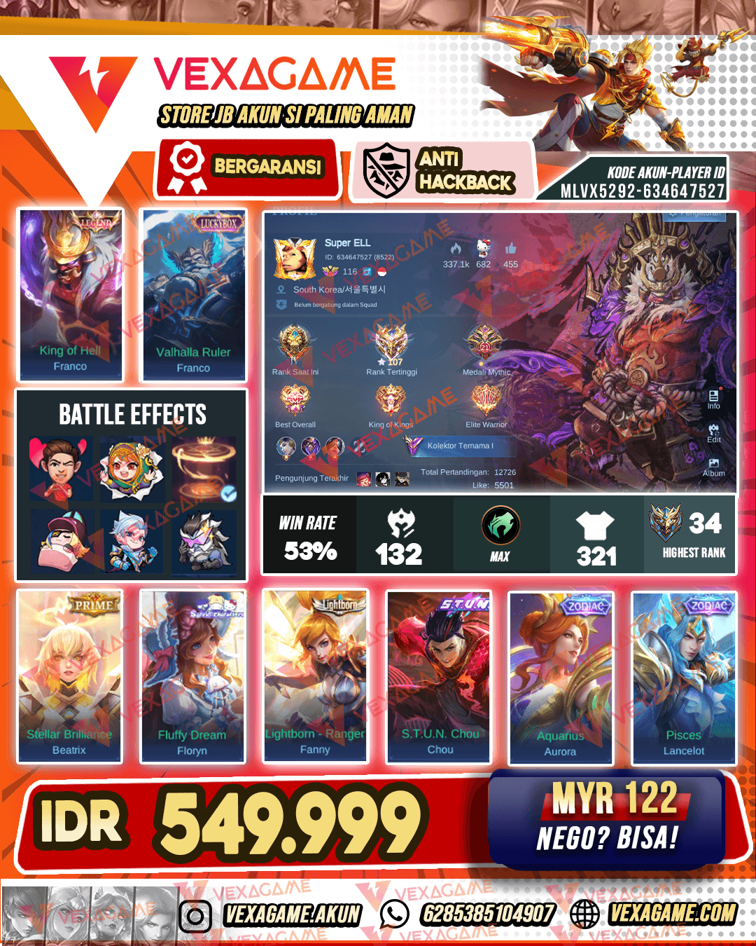 Franco Legend x Franco Luckybox | Ex Immo | Emblem + Hero MAX