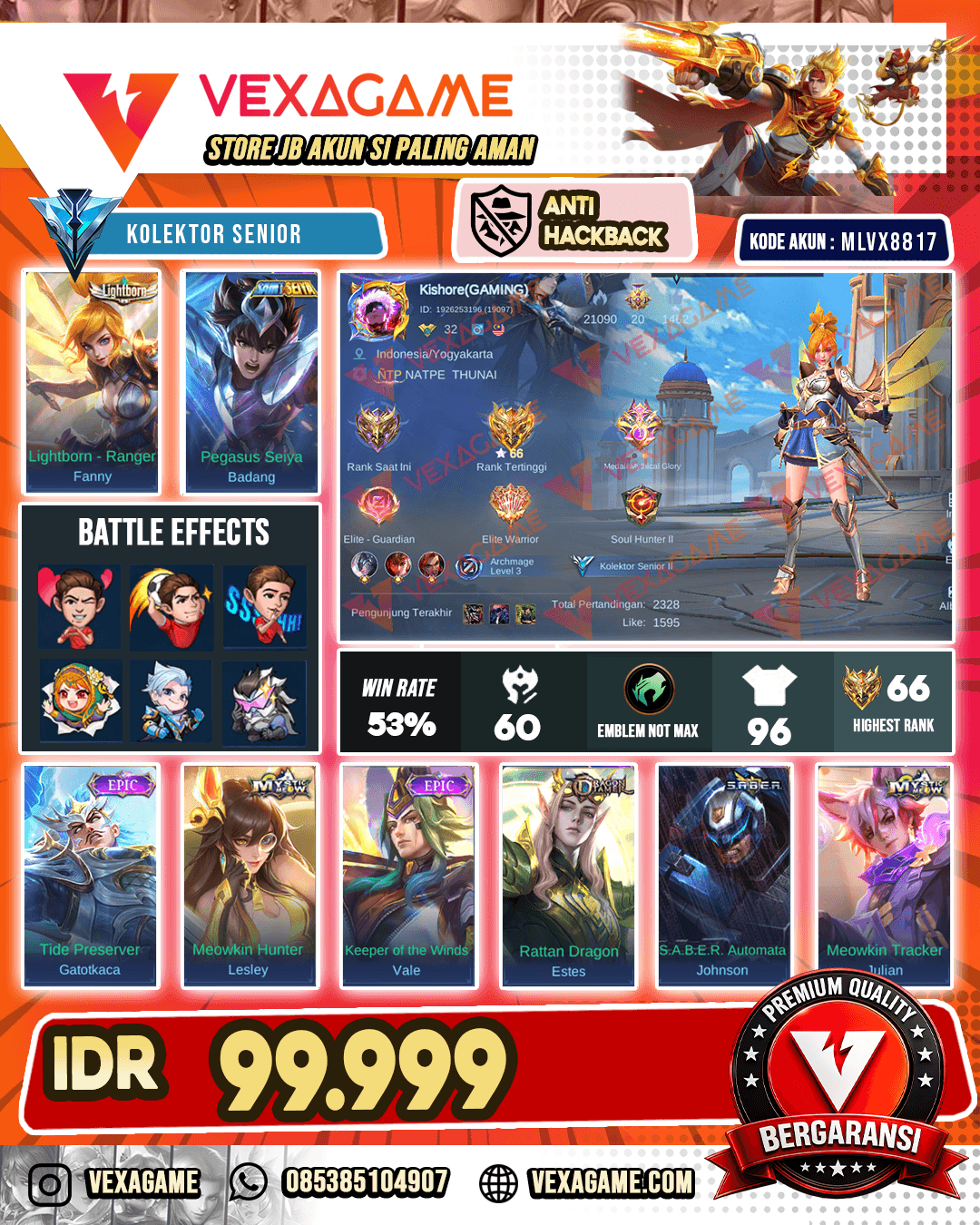 Fanny Lightborn X Badang Saint Seiya