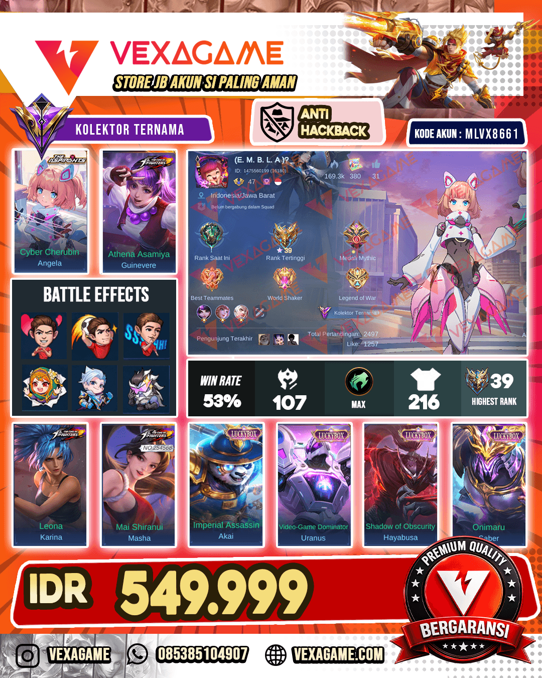 Angela Asphirant | 3 KOF | 6 Luckybox | Tas Tas ON
