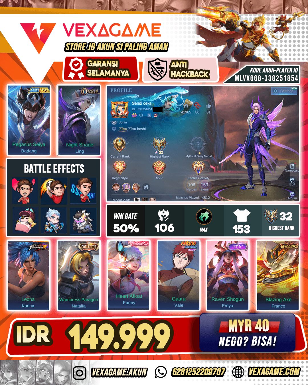 Ling Dragon Tamen X Karina KoF Kolektor Ahli