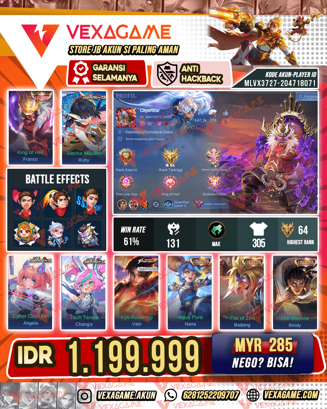Franco Legend | 3 Aspirants | 2 KOF | 5 Collector | 4 Luckybox | Emblem MAX & Hero MAX
