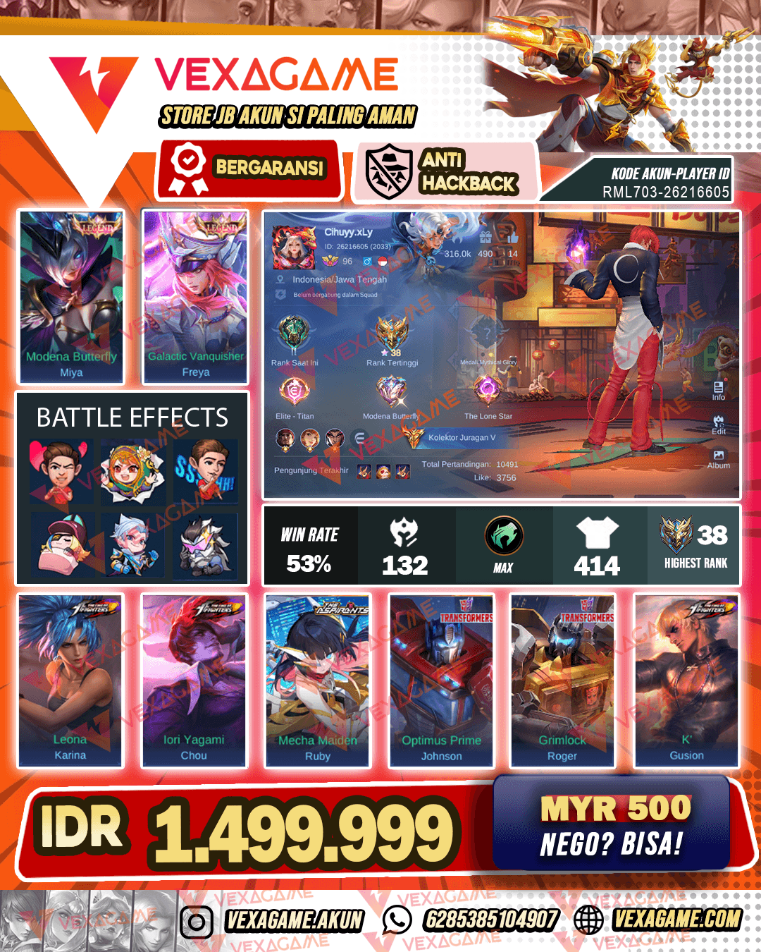 2 Legend | 4 KOF | 2 Kungfu Panda | 2 Transformer | X Borg 11.11