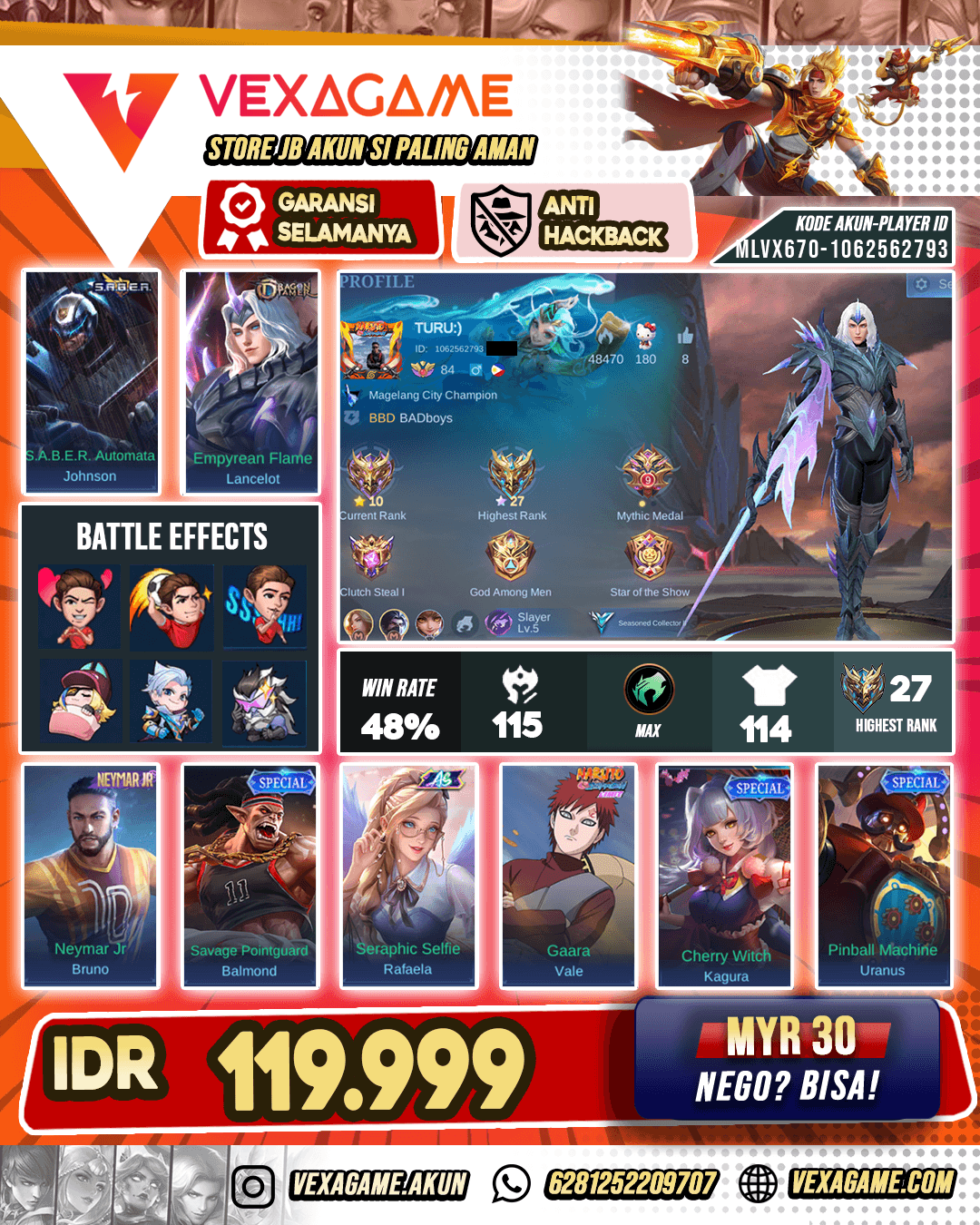 Lancelot Dragon Tamen Murah