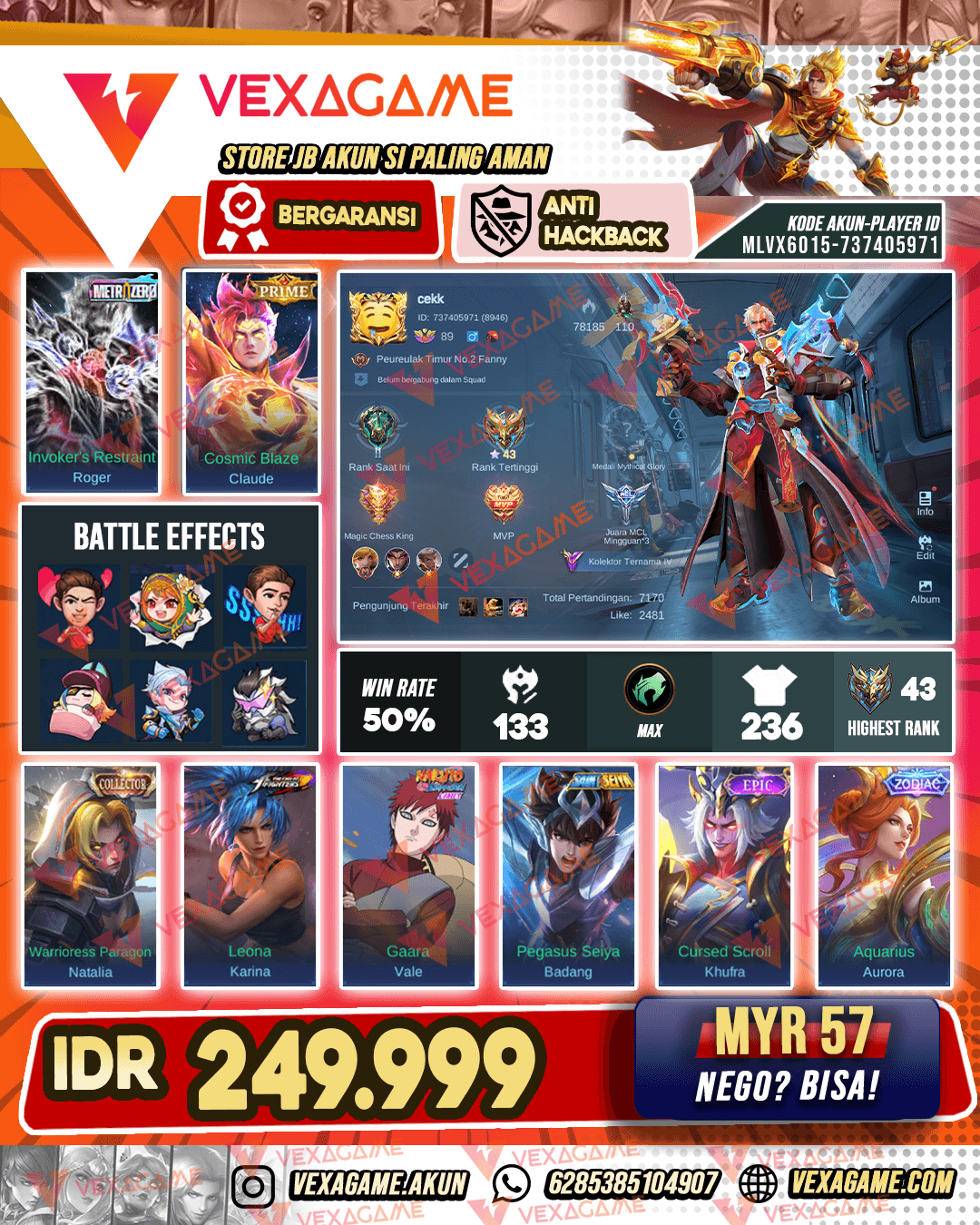 Roger Metro Zero X Claude Prime | Emblem MAX & Hero MAX
