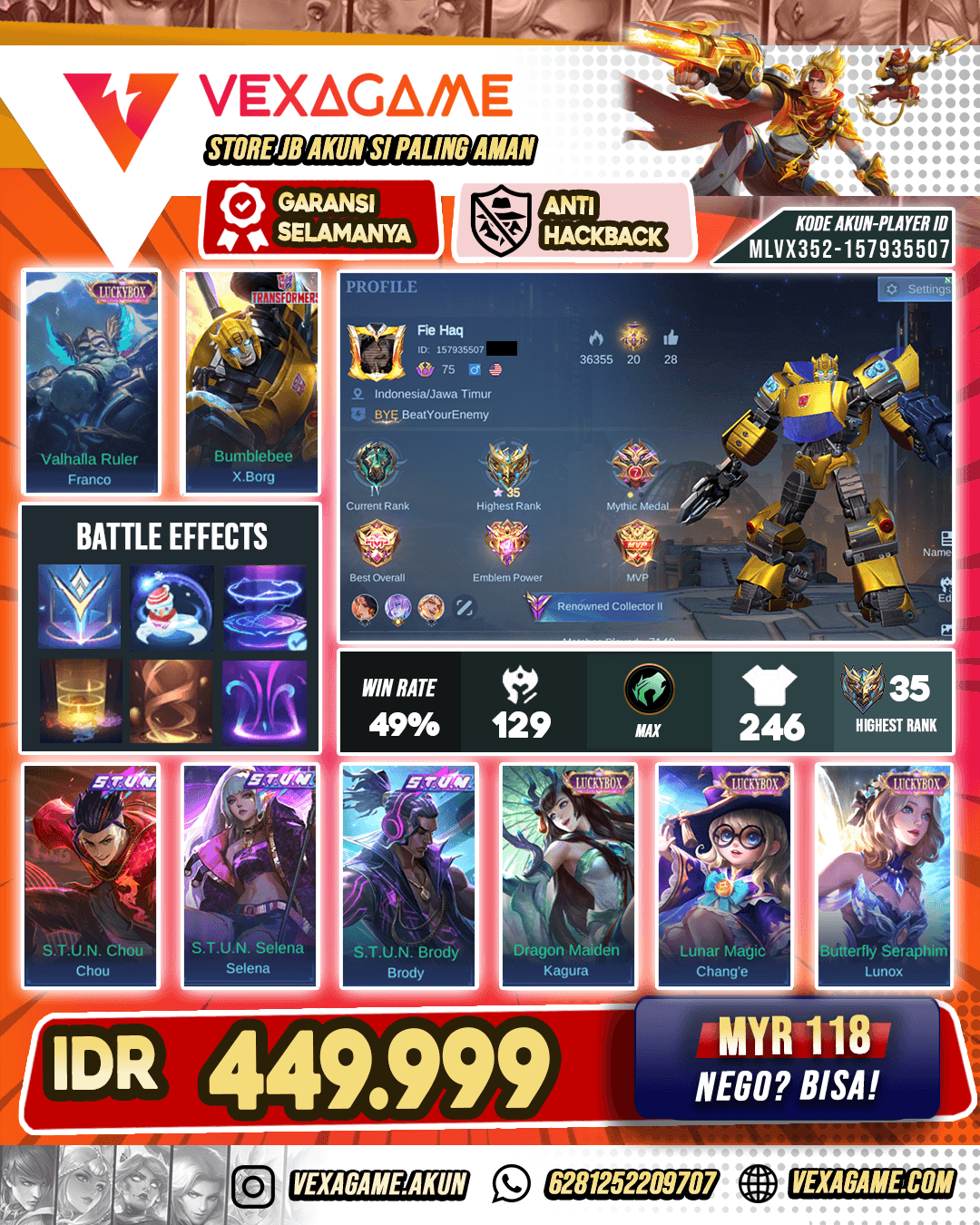 Flash Sale X- borg Transformers X 3 Stun