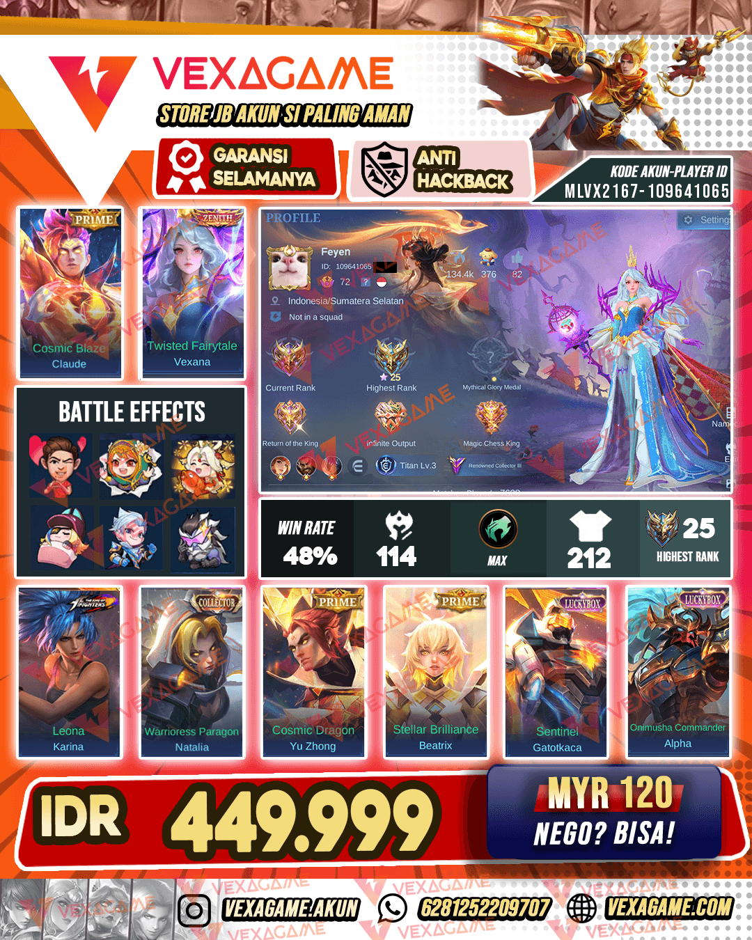 Vexana Zenith | 3 Prime | 2 Luckybox