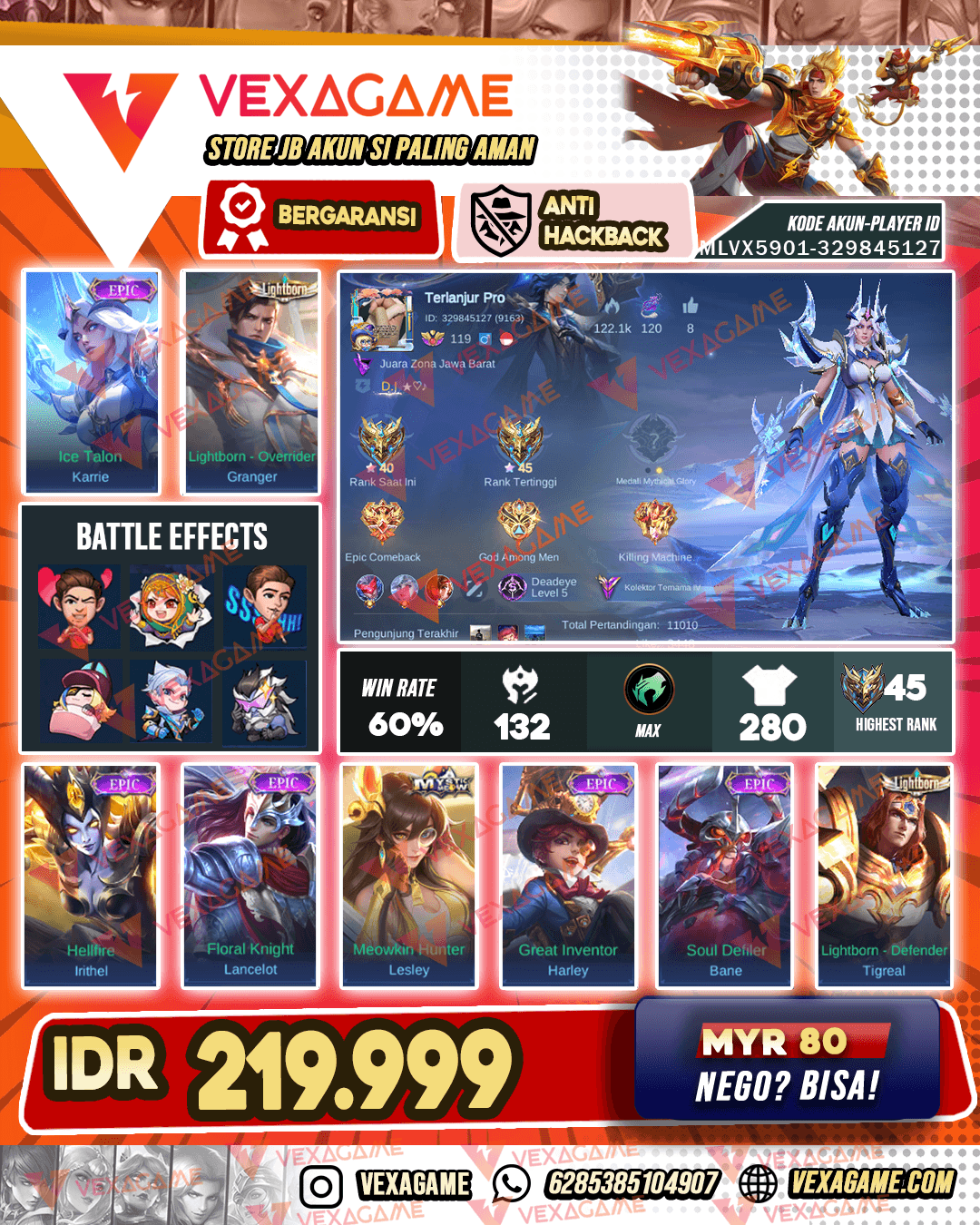Karrie Epic | Granger Lightborn | Emblem & Hero MAX