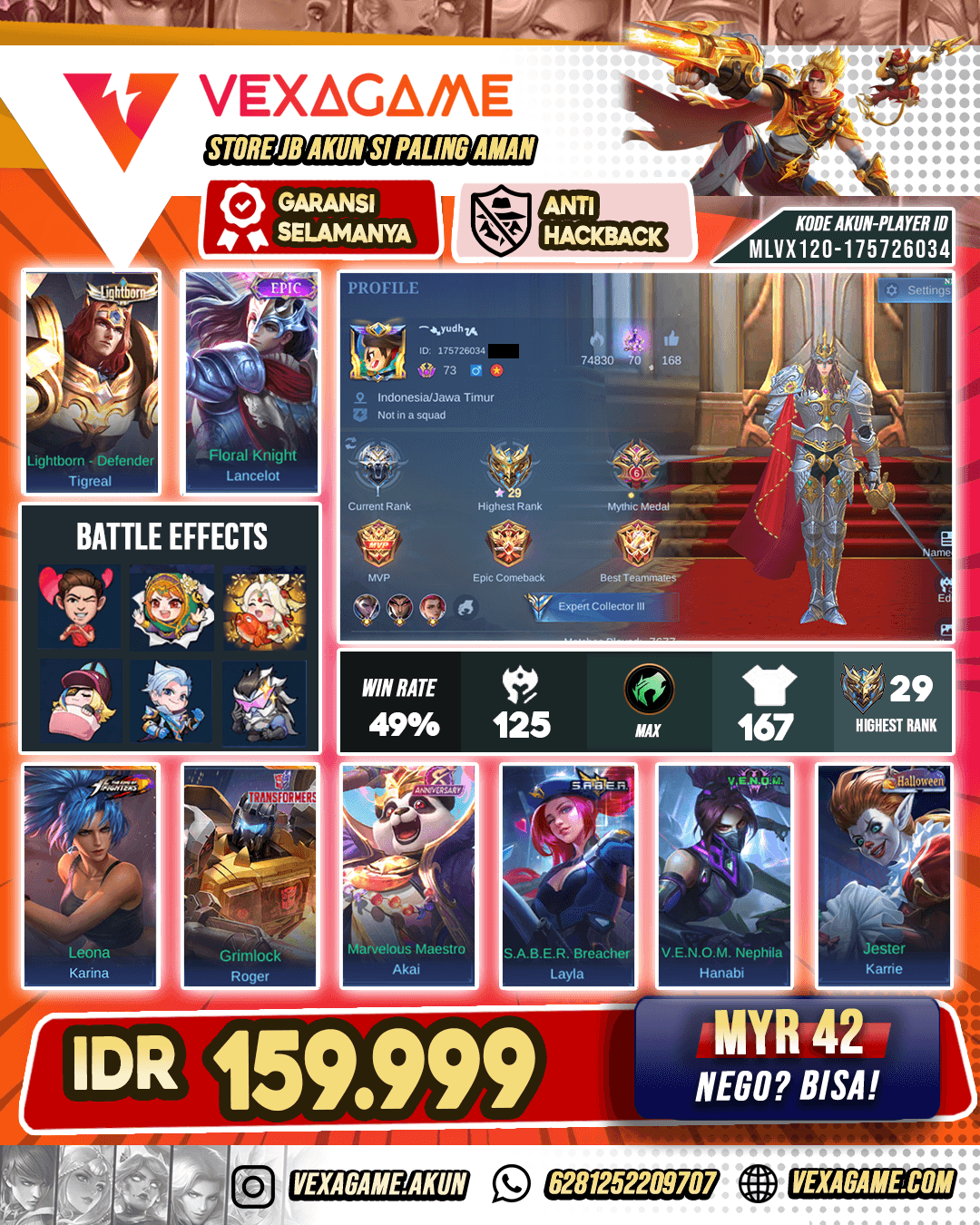 Lancelot Epic Murah