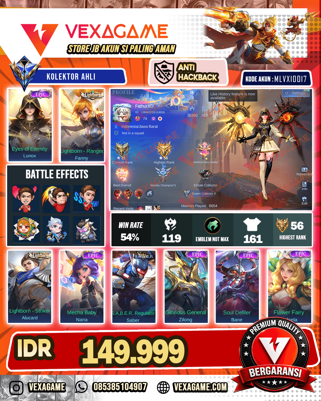 Lunox Epic | Fanny LIghtborn