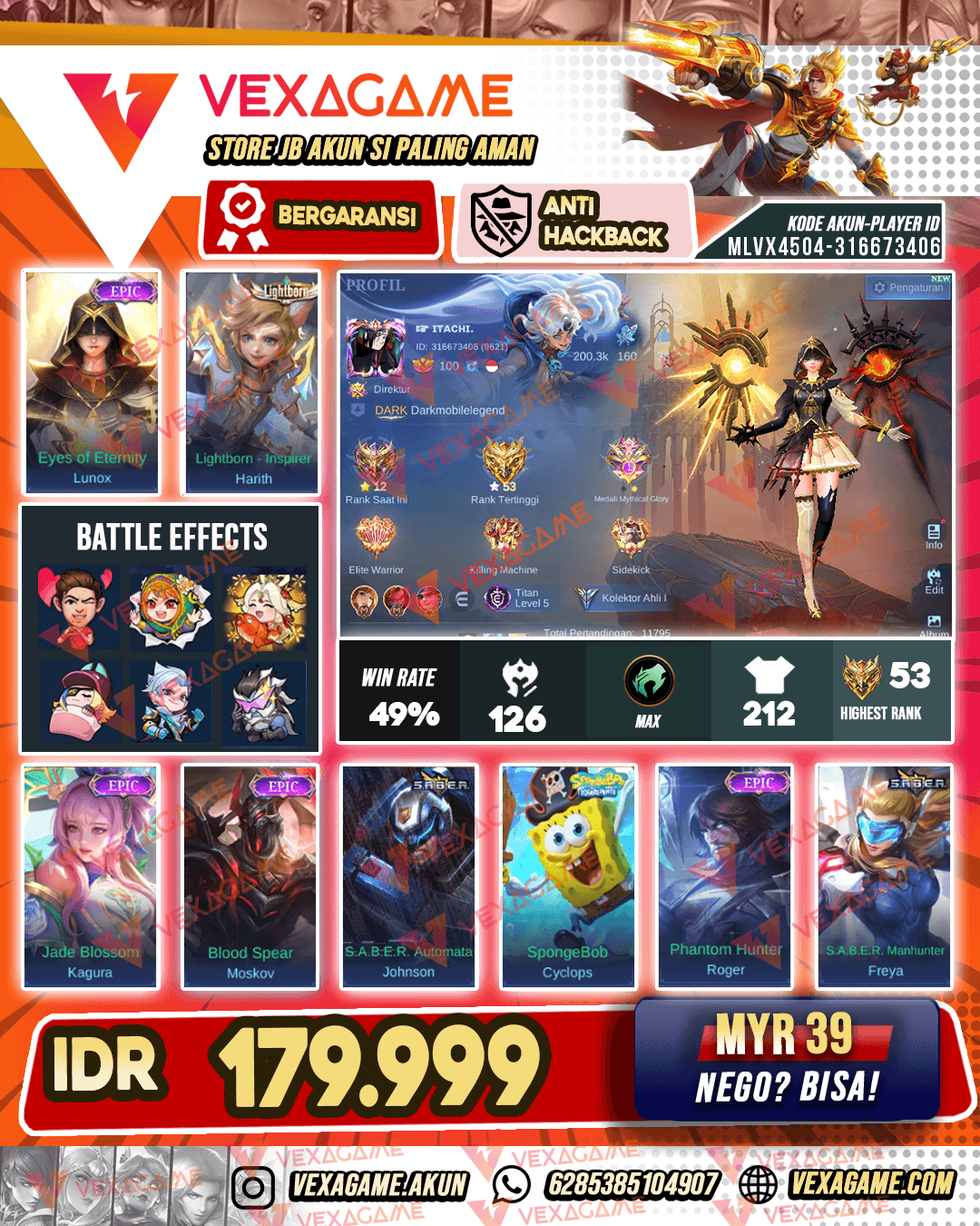 Harith Lightborn X Lunox Epic | Emblem MAX