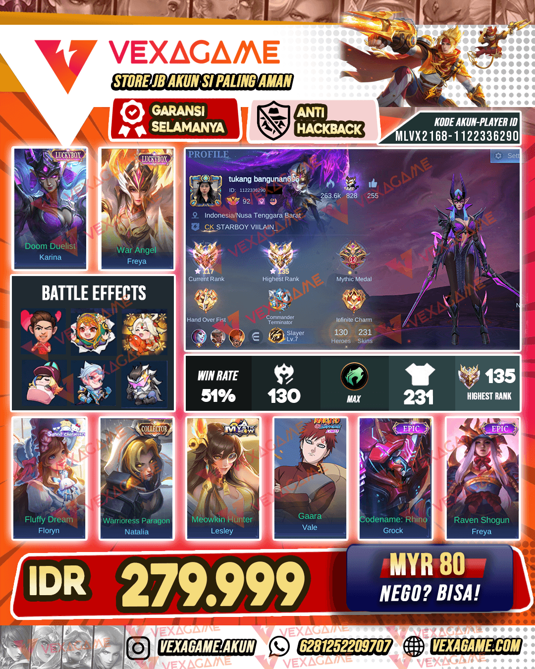 Immortal ⭐ 117 Rank Saat ini (S38) | Hero + Emblem MAX